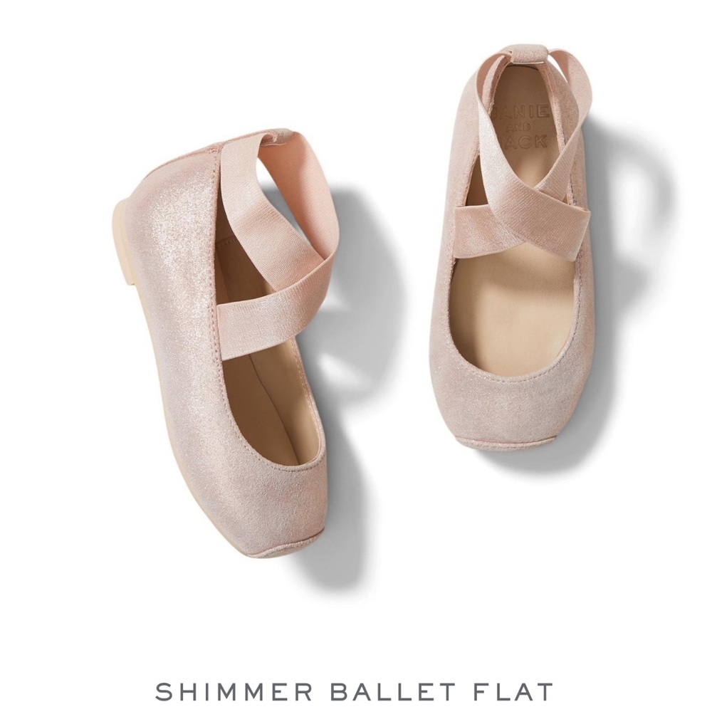 Janie and Jack Shimmer Ballet Flat Shoes